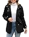 Vancavoo Winterjacke Damen Jacke Winter Warm Winterparka Gefüttert Mantel Parka Lang Wintermantel Elegant Wasserabweisend Outdoor,Schwarz,L
