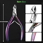 Cuticle Trimmer Cuticle Nippers Clippers Stainless Steel Hangnail Remover Extremely Sharp Cutter Pedicure Manicure Tool, opove X7 Rainbow Gradient - Image 4