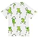 ODAWA Boys Rash Guard, Green Frogs Jumping Poses Boys Short Sleeve Rash Guard Swim Top 3-12 Years