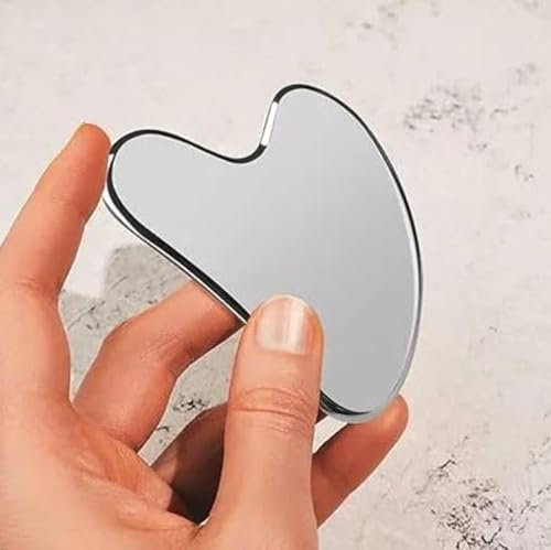 Image of Stainless Steel Gua Sha Scraping Massage Tool Muscle Scraper Soft Tissue Mobilization Heart Shape Massager 1 Pcs