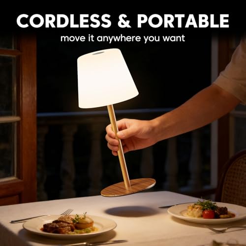 Image of IP65 Shower Lamp Waterproof,Cordless Rechargeable Table Lamp Indoor Outdoor | Bathroom Lamp,Battery Operated,3 Color Dimming,Touch Desk Light for Bedroom,Bathroom,Bathtub,Kitchen,Patio, Camping