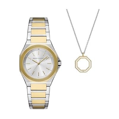 Cronografo donna Armani Exchange Andrea AX7161SET cassa e cinturino in acciaio