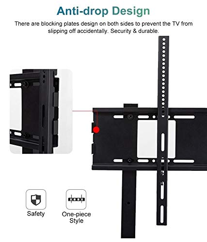 Soporte móvil para TV 32-75 pulgadas altura ajustable negro miniatura 2