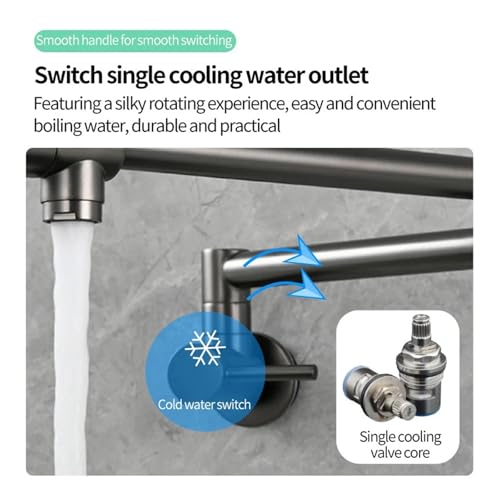 Support mural pliable et pivotant en acier inoxydable 304 pour gain d'espace