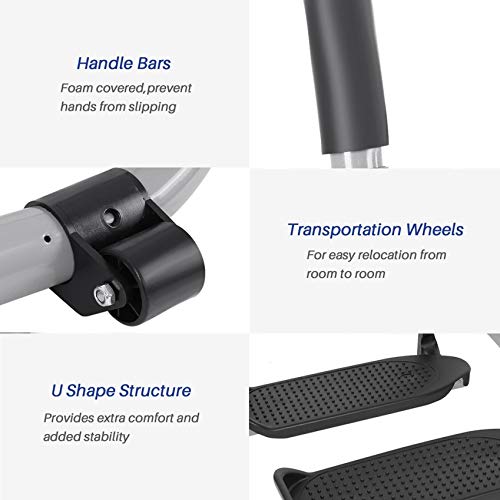 Pomobie Glider Elliptical Exercise Machine - Fitness Equipment Home Gym - Cardio Dual Trainer Upright Exercise Bike - Workout Air Walkers New, Max Capacity Weight 264Lbs (US Stock)