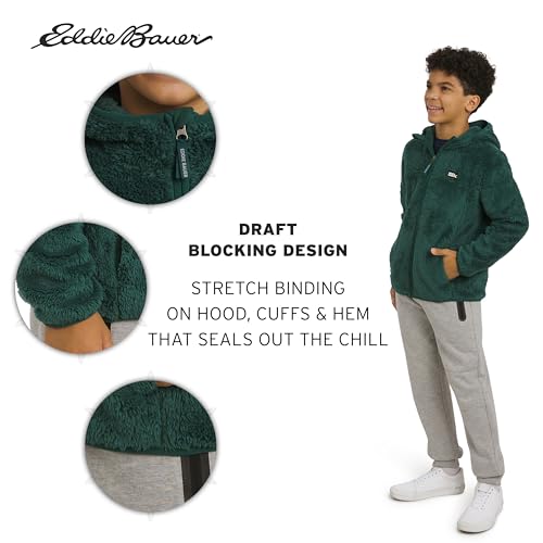 Image of Eddie Bauer Girls' Quest Plush High Pile Faux Sherpa Hooded Jacket