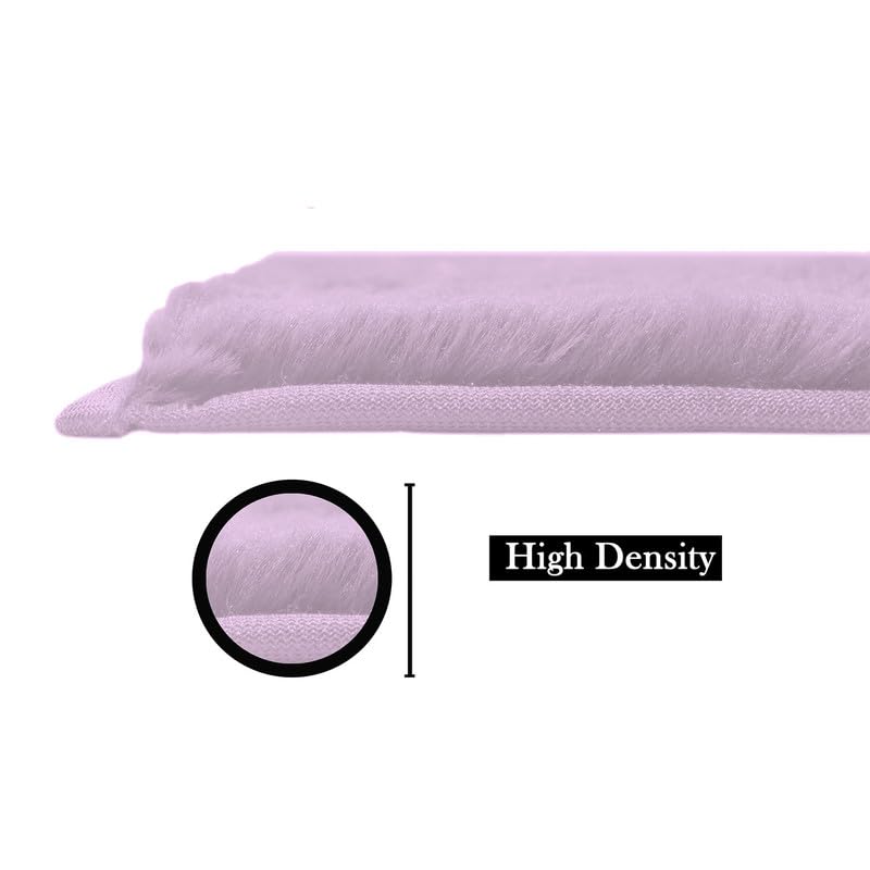 Image of Rabbit Fur Area Rug 6x8 Ft | Super Soft Plush Carpet with Anti-Slip Backing | Washable Luxury Rug for Bedroom, Living Room & Home Decor