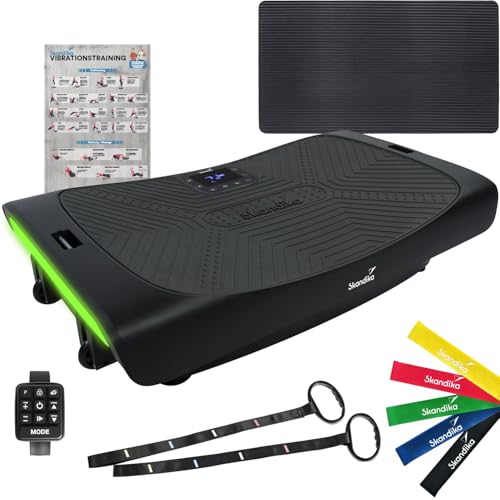 Skandika 4D Vibrationsplatte V3000 Plus | Oszillierende Vibration bis 40 Hz, Curved...