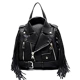 Morph Women’s Harleigh Motorcycle Jacket Backpack Purse (Black)