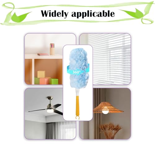 Image of Duster Refills Compatible with Swiffer Duster, 30 Pack Heavy Duty Feather Dusters Kit with 2 Handle, Disposable Duster Replacement Refills for Cleaning Furniture, Blinds, Ceiling Fans,Studies,Car