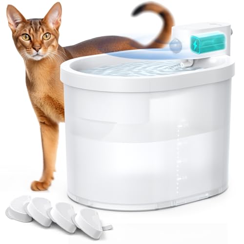 Fuente de Agua para Gatos uahpet inalámbrica con filtro