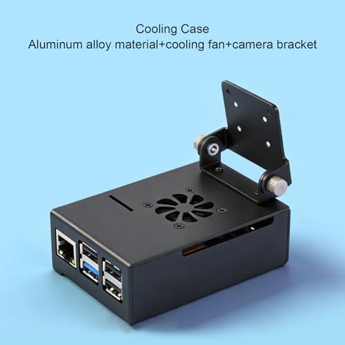 Gabinete de refrigeración Dpofirs para Lite, gabinete de computadora de aleación de aluminio con disipador de calor y ventilador, carcasa para PC de placa única miniatura 6