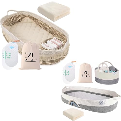 Round Unicorn Baskets Natural - Set of 2