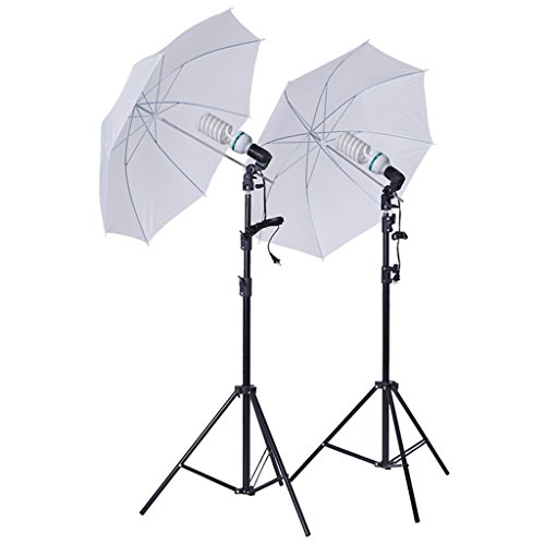 Image of Photography Video Studio Umbrella Lighting Kit with Backdrops and Softbox - Portarit Photo Shooting Production Equipment