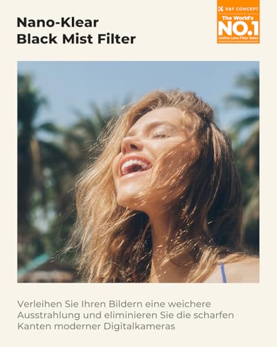 K&F Concept 82mm Black-Mist 1/4 Filter Diffusion für Portraitfotografie – Ansicht 2