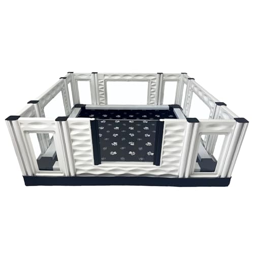 Image of EZwhelp EZclassic Windowed Dog Whelping Box with Rails, Large 48 inchx48 inchx18 inch