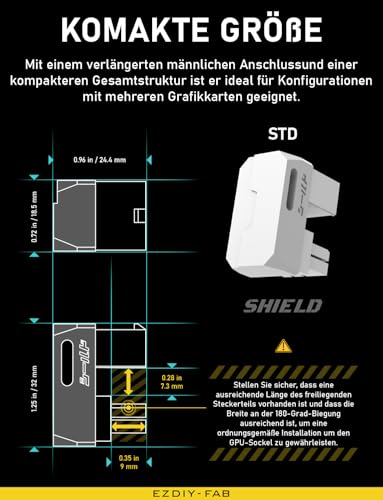 Conector PCIe 8 pines EZDIY-FAB Shield Series con blindaje de aluminio blanco 2