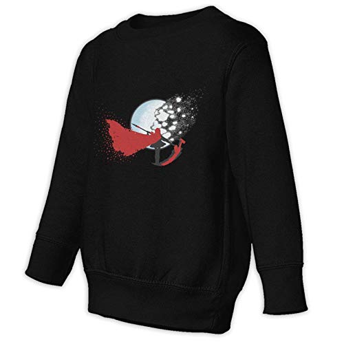 Anime & Crescent Moon Teen Boy Girl Anime Crew Neck Pullover Sweatshirt