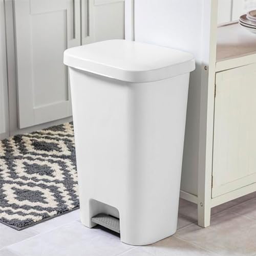 Caneca de basura rectangular Sterilite 11.9 galones blanco 4 unidades miniatura 6