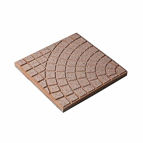 VERDELOOK Mattonella Ventaglio 40x40 cm Levigata Rossa, per la Decorazione di Pavimenti da Esterno