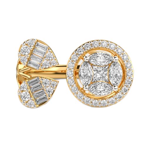 Bague moissanite et or sur argent 925, un bijou de luxe fait main aux détails floraux