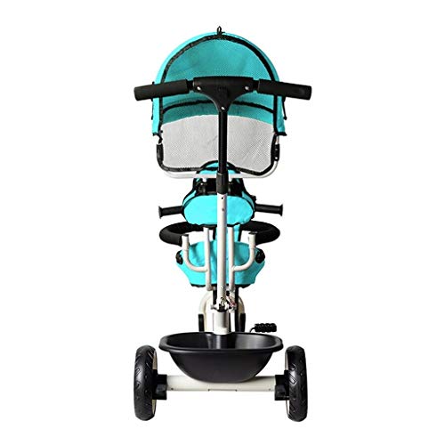 Children's Outdoor Dreirad, 1 – 6 Jahre, Old Girl Boy 4 in 1, Push Handle Dreirad, Kinder, Sun Shadow Dreirad, 3 Farben, 94 x 92 x 57 cm (Farbe: Rot) – Bild 3