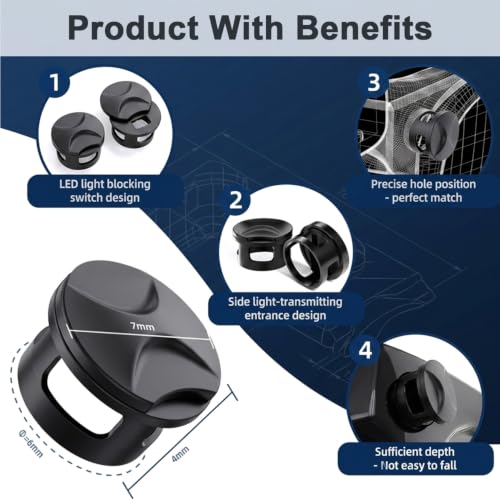 Image of ZORBES [4-Pack] Adjustable LED Light Blocking Covers for Meta Wayfarer, Skyler, Headliner (Gen2), Meta Glasses, Easy to Block LED Light When Recording