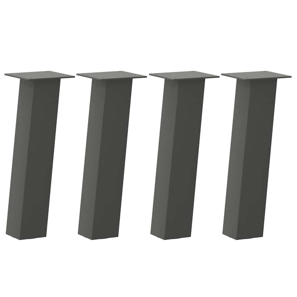 Gambe per tavolino, 4 pezzi, 30 cm in acciaio, antracite
