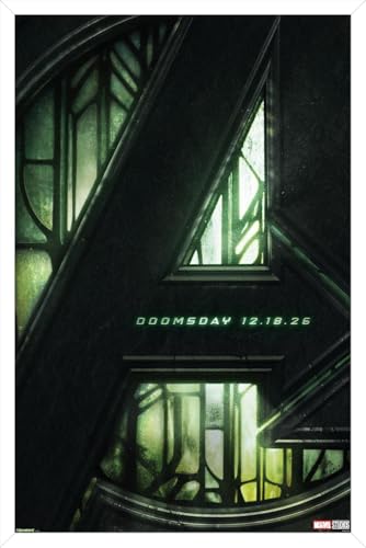 Trends International Marvel Avengers: Doomsday (2026) - Teaser One Sheet Wall Poster, 34L x 22.4W, White Framed Version