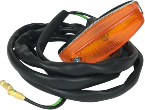 ACC Parts Piloto Intermitente Lateral Metálico Compatible con Land Rover Defender y Coches Clásicos – Lente Ámbar con Bombilla y Cableado Incluido – OEM 589143