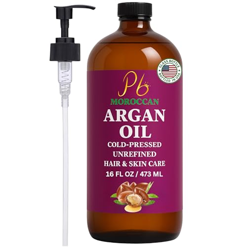 Pomberries Argan Oil – 16 fl oz Glass Bottle with