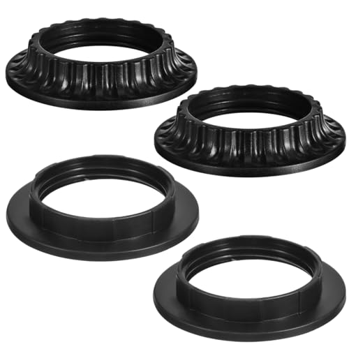 Image of HOMSFOU Lamp Shade Stabilizer Ring 4Pcs E26 Lamp Shade Adapter Ring Replacement Light Socket Collar for Accessories and Parts 2.20X2.20X0.39In