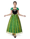 Spooktacular Creations Adult Princess Costume, Halloween Women Coronation Dress Costume Cosplay, Green Princess Dress-M