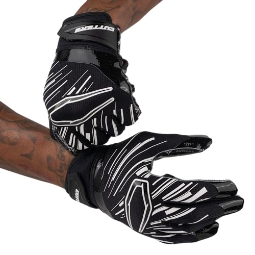 image for Cutters Football Gloves - Game Day Football Receiver Gloves with High 