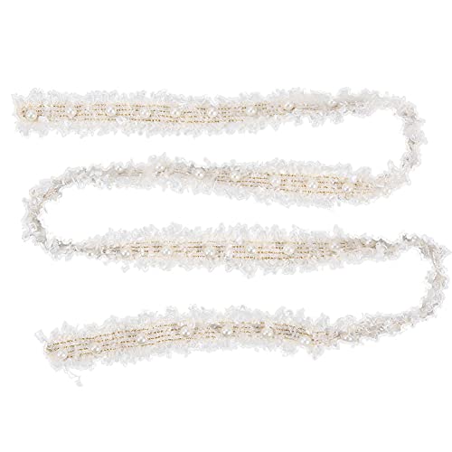 La mejor selección de Accesorios textiles del hogar los preferidos por los clientes. 44 Cinta de Encaje para Decoración DIY, Accesorio Textil para Hogar, 2 Yardas, Colores Claros - Material Duradero ABS y Nylon, Versátil para Manualidades y Decoración (Blanca)