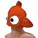 BIBITIME Handmade Knitted Cute Little Goldfish Beanie Crochet Hat Photography Prop Cap (Large for Adult, Orange)