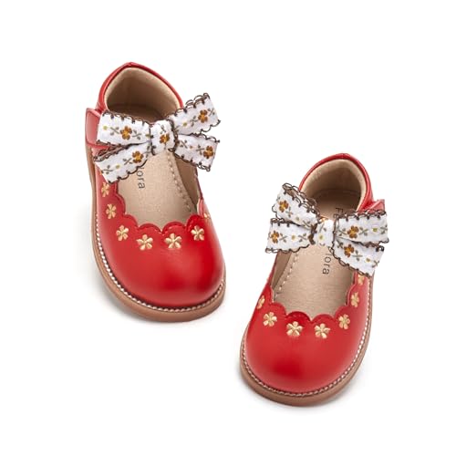 Image of Felix & Flora Toddler Little Girl Mary Jane Dress Shoes - Ballet Flats for Girl Party School Shoes