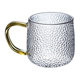GLEAVI Teetasse aus Lebensmittelechtem Glas mit Henkel Japanischer Stil Hitzebeständig Kleine Teeschale für Tee und Kaffee
