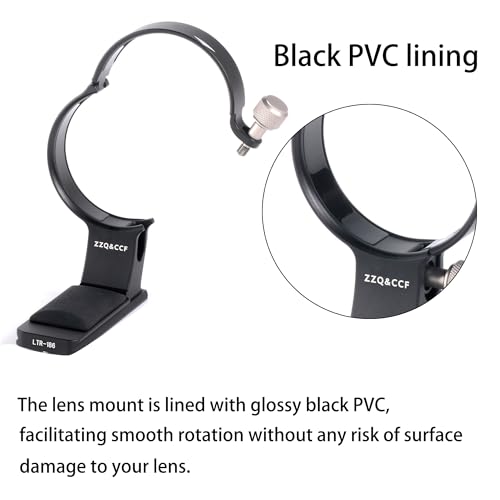 Collar para lente ZZQ&CCF para Nikon Z 180-600 mm f/5.6-6.3 VR, pie de reemplazo con mango antideslizante de silicona, conector QD y tipo Arca miniatura 2