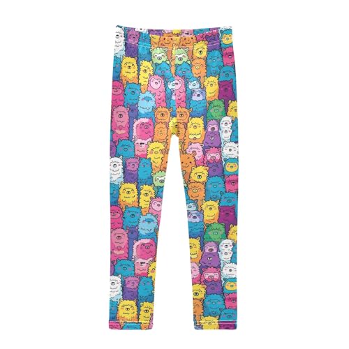 Color Alpaca Cute O Girls Leggings Athletic Pants Tights Stretch Bottom