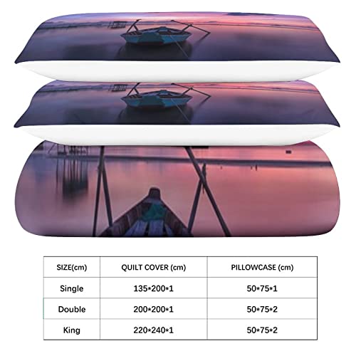Housse de couette 3D Paysage Urbain 200x200 microfibre avec taies - 6