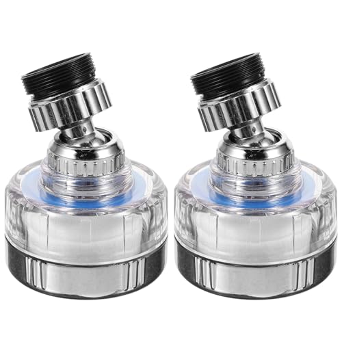 NULYLU Filtro de Agua para Grifo de Cocina y Baño, Purificador Antisalpicaduras, Conexión Estándar, 2 Piezas para Ahorro de Agua, Uso Doméstico y Fregadero, Fácil Instalación y Limpieza