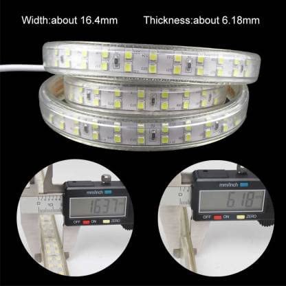 Image of 3014-108 Led Waterproof Strip Rope Pipe Light for False Ceiling Light, Decorative led SMD Roll Light with Adapter (White, 10-Meter)