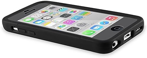 Generic iSee Case Black Gel Slim TPU Protective Cover Case Built in Screen Protector for Apple iPhone 5C
