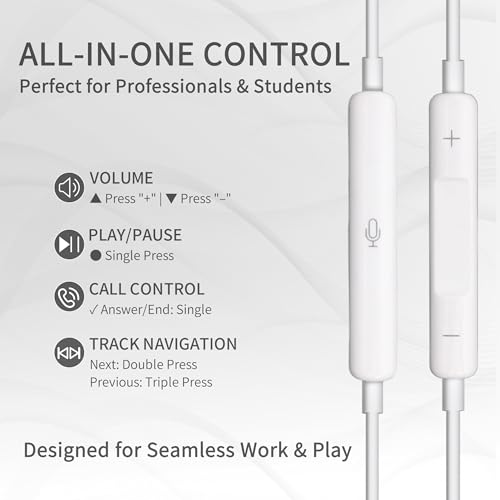 Image of Wired Headphones for iPhone Ear buds with Lightning Connector (Built-in Microphone & Volume Control) Earbuds Compatible for iPhone 14 /14 Pro /14 Plus /13 /12 /11 /XR /XS /X /8 /7【Official Certified Earphones】