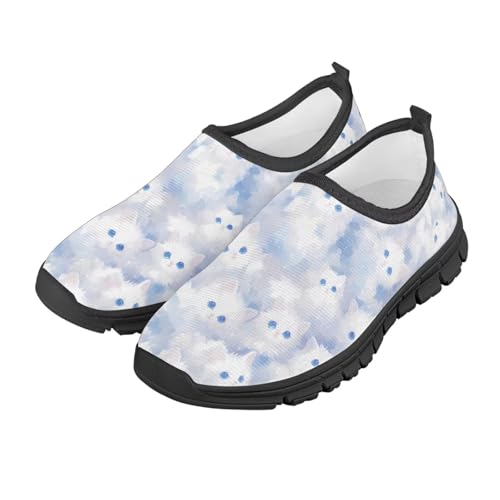 Boys Girls Slip Ons Flat Lightweight Sneakers Walking Casual Loafers Comfortable Art Painted Travel Outdoor Shoes for Big Kids US Size 11-152