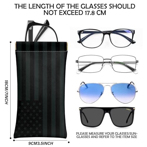 Image of 2 PCS Glasses Eyeglass Sunglasses Case Pouch Soft PU Leather Cute Aesthetic with Cleaning Cloth for Boys Men Man