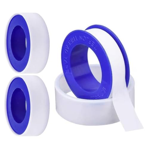 3pk 30m x 12mm PTFE Tape - Sealant White Plumbers Tape, Waterproof Seal Tape for Leaks, Flex Teflon Tape for Sealing in Pipe Threads, Not for Gas Applications (10 Metres per Roll)
