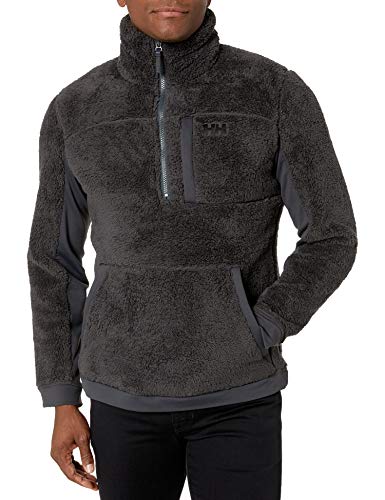 Helly Hansen Men's Juell 1/2 Zip Soft Warm High Loft Pile Fleece Jacket, 980 Ebony, X-Large
