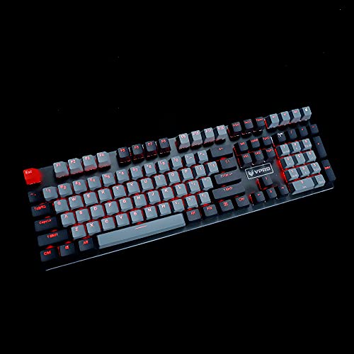 YMDK Double Shot 108 Dyed PBT Shine Through OEM Profile Dolch Keycap for MX Switches Mechanical Keyboard(Only Keycap) (Dolch)